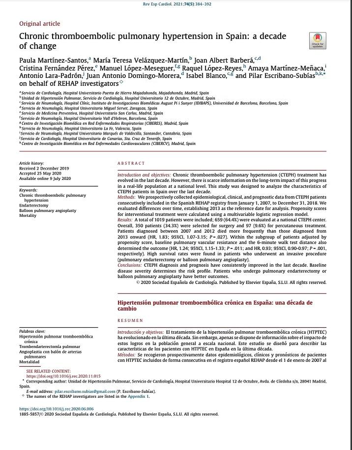 CTEPH in Spain: Key Clinical Shifts & A Decade of Change